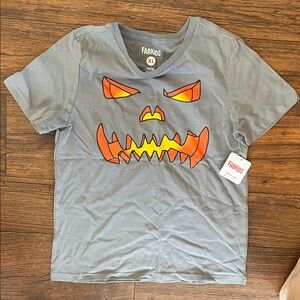 FabKids Gray T-Shirt with Pumpkin Design